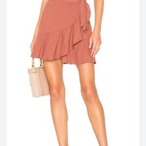 Free People ruffled mini skirt